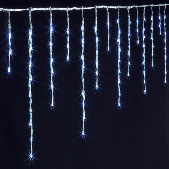 Cortinas estalactitas exterior 6m 360 LED blanco frío + transformador - 877722B