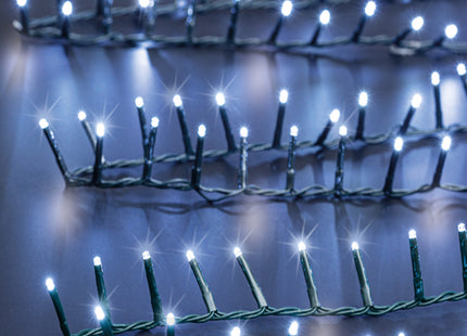 Guirnalda de exterior en racimo Blanco frío y azul 12m - 877863H