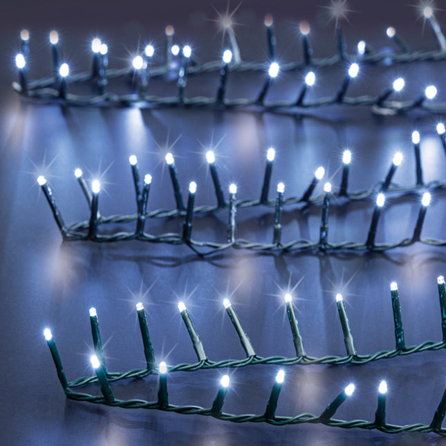 Guirnalda de exterior en racimo Blanco frío y azul 12m - 877863H