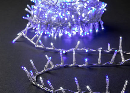 Guirnalda de luz exterior 1000 LED blanco frío/azul 25m - 877865H