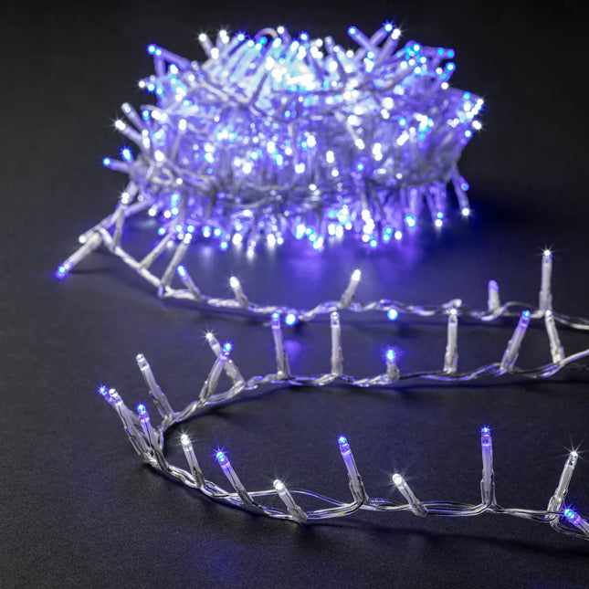 Guirnalda de luz exterior 1000 LED blanco frío/azul 25m - 877865H