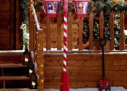 Lámpara interior doble roja A190cm - 878516C