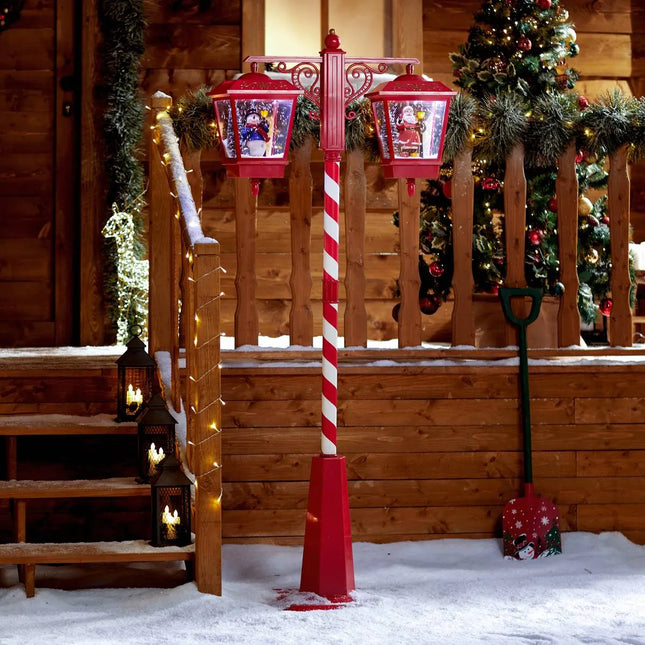 Lámpara interior doble roja A190cm - 878516C