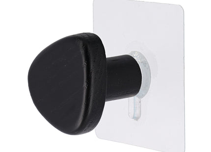 GANCHO DE MADERA PM FORMA GUIJARRO NEGRO - 91060103