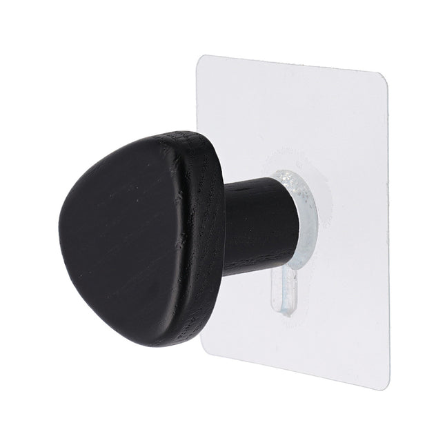 GANCHO DE MADERA PM FORMA GUIJARRO NEGRO - 91060103