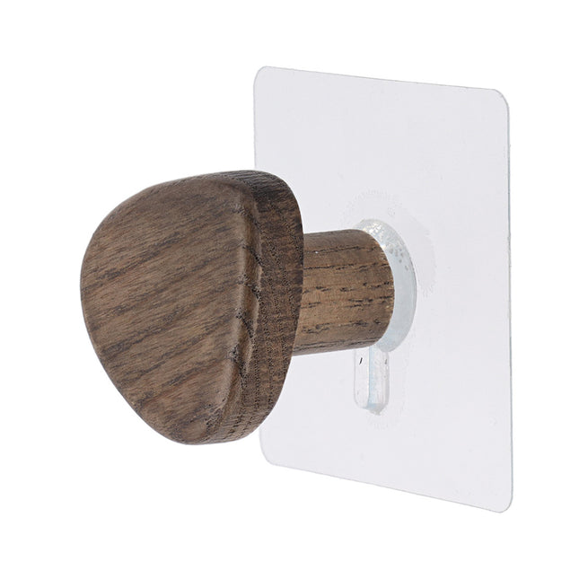 GANCHO DE MADERA PM FORMA GUIJARRO MARRON - 91060160