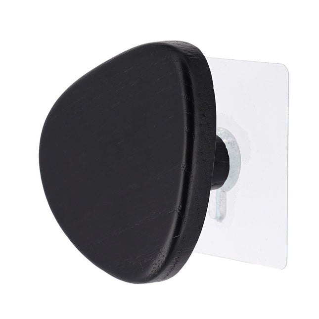GANCHO DE MADERA GM FORMA GUIJARRO NEGRO - 91062103