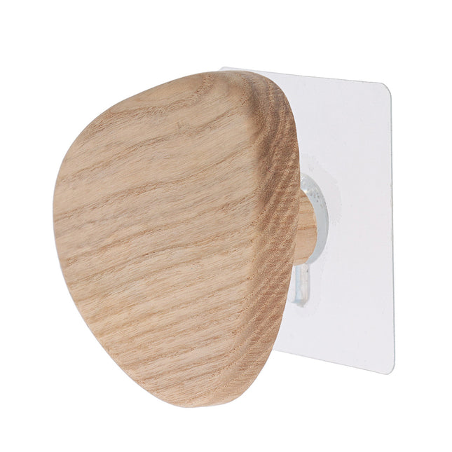 GANCHO DE MADERA GM FORMA GUIJARRO  NATURAL - 91062104