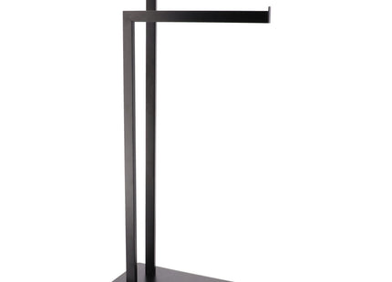 Toallero de 2 barras en metal negro mate - 96151108