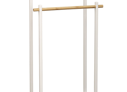 Toallero 2 barras de bambú y metal blanco A82cm - 96164210