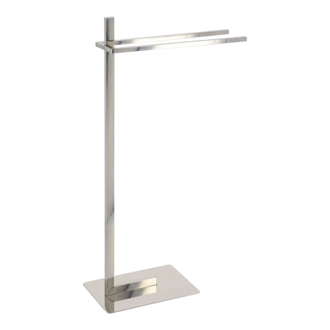 Toallero 2 barras de acero inoxidable base cuadrada A83,5cm - 96167102