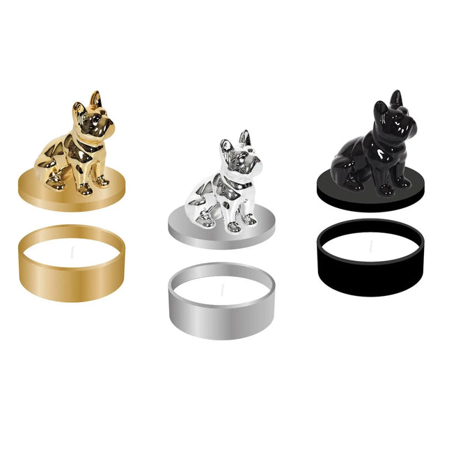 Vela perfumada "Bulldog" en pote de cerámica - BO0085