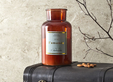 Vela perfumada "APOTHICAIRE" de parafina con aroma a almendra A25cm - BO0133