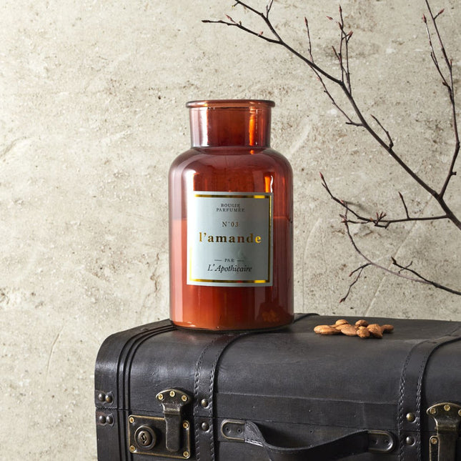 Vela perfumada "APOTHICAIRE" de parafina con aroma a almendra A25cm - BO0133