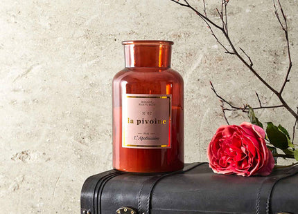 Vela perfumada "APOTHICAIRE" de parafina con aroma a peonía A25cm - BO0134