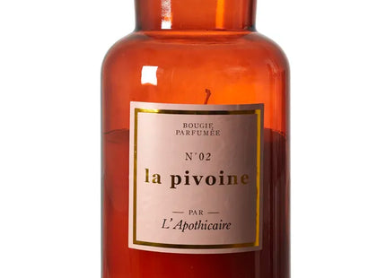 Vela perfumada "APOTHICAIRE" de parafina con aroma a peonía A25cm - BO0134