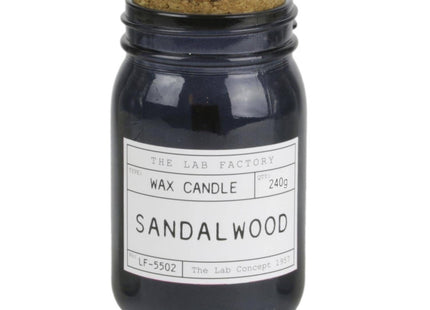 Vela perfumada tapa de corcho y mecha de madera "Lab" 240gr - BO5201