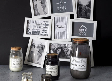 Vela perfumada tapa de corcho y mecha de madera "Lab" 240gr - BO5201