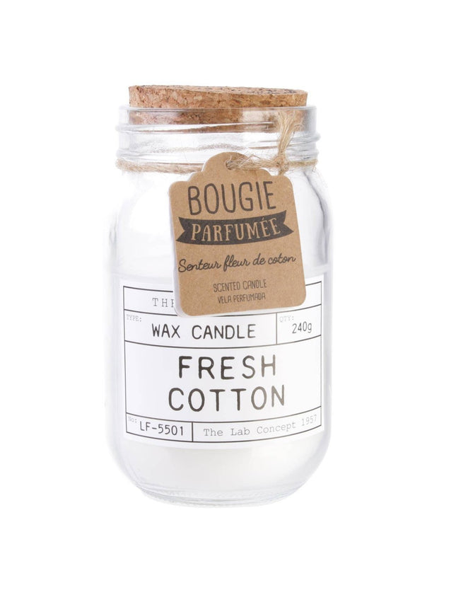 Vela perfumada tapa de corcho y mecha de madera "Lab" 240gr - BO5201