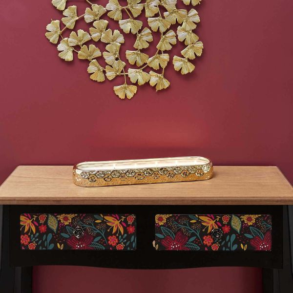 Vela perfumada de cerámica "Gold of Time" de 6 mechas - BO5550