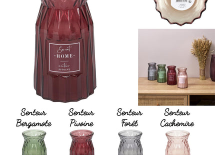 Vela perfumada jarrón cincelado A18cm - BO5557