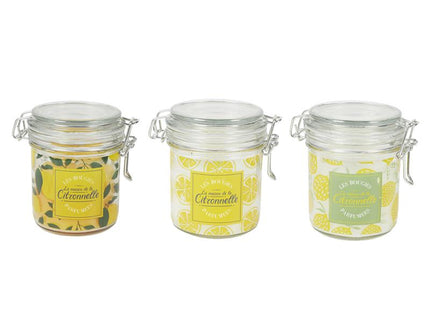 Vela perfumada de citronela en tarro con cierre de clip A11cm - BO5596