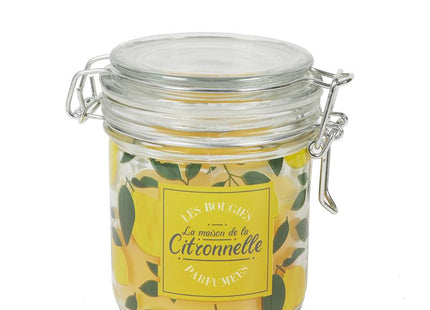 Vela perfumada de citronela en tarro con cierre de clip A11cm - BO5596