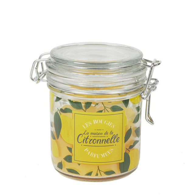 Vela perfumada de citronela en tarro con cierre de clip A11cm - BO5596
