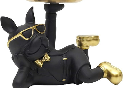 Escultura decorativa de bulldog camarero - HD0156