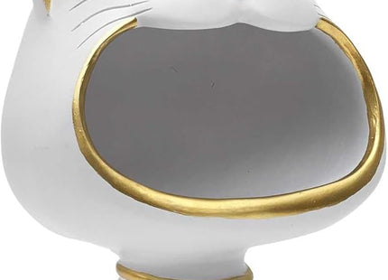 Estatua de gato blanco de bolsillo - HD0157