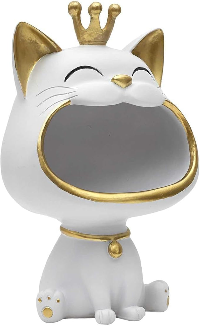 Estatua de gato blanco de bolsillo - HD0157