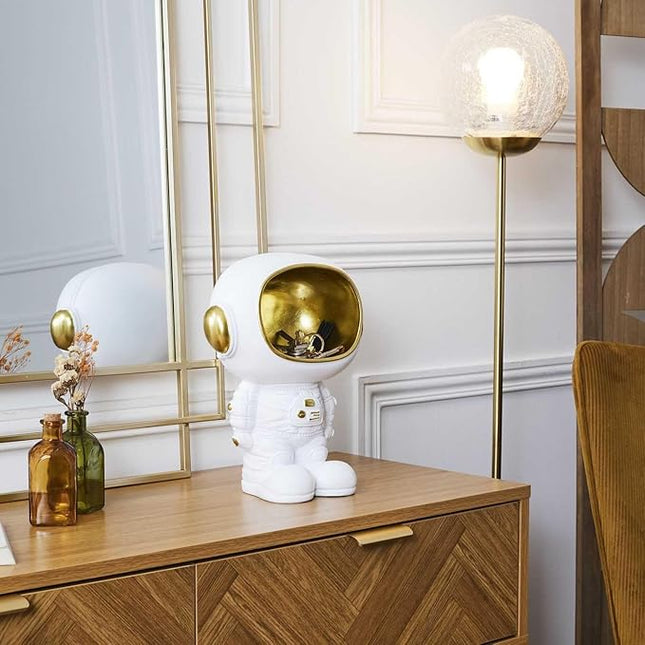 Estatua de astronauta de bolsillo blanco - HD0159