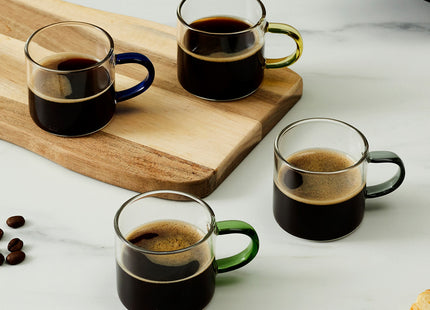 Taza de espresso de vidrio con asa de color 100ml - KA0305