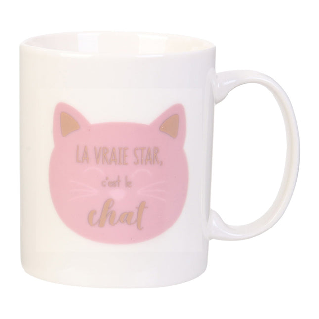 Taza reactiva al calor estampado "Gato" - KA4188