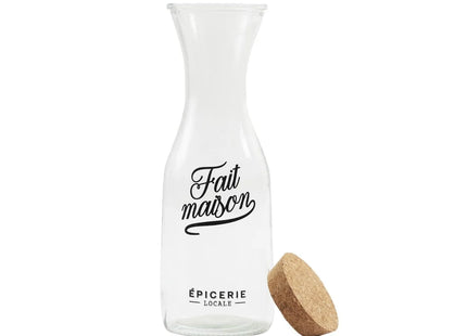 Jarra de vidrio "Bistro" de 1 l con tapa de corcho