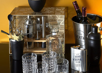 Set de botella + 4 copas de whisky - KV7190