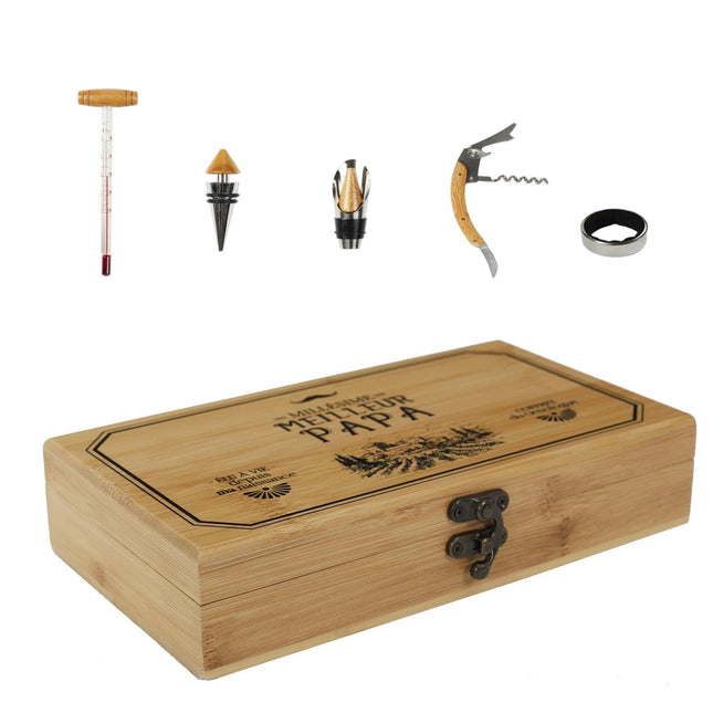 Set de regalo de vino "Millésime Meilleur Papa" - KV7391