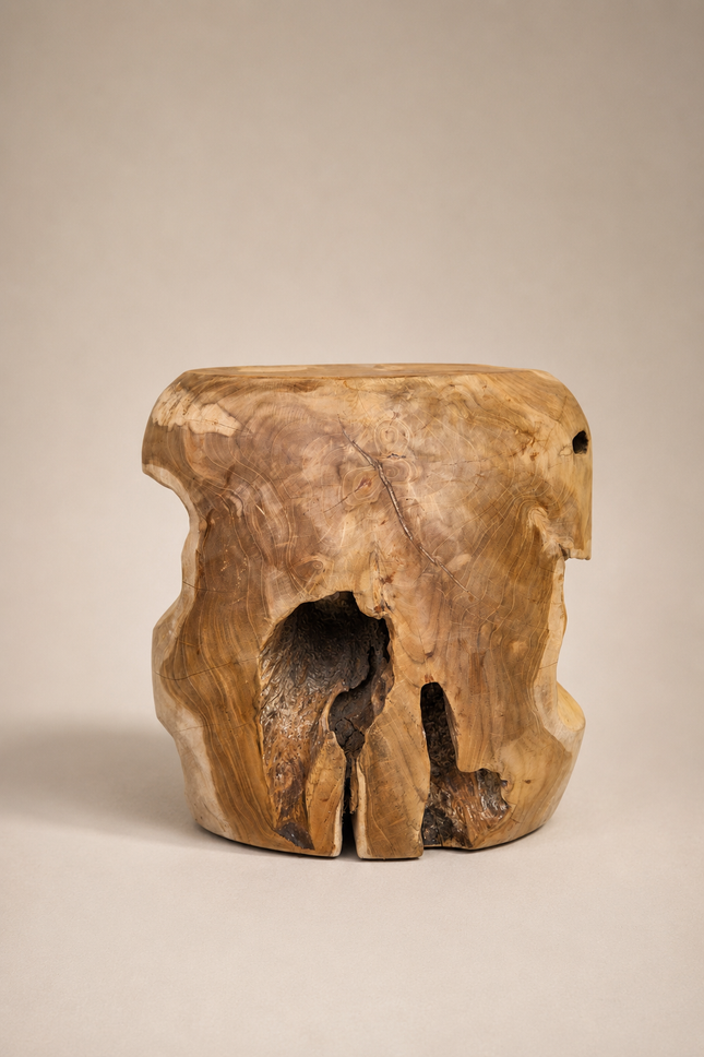 Taburete de madera D40cm - MB073
