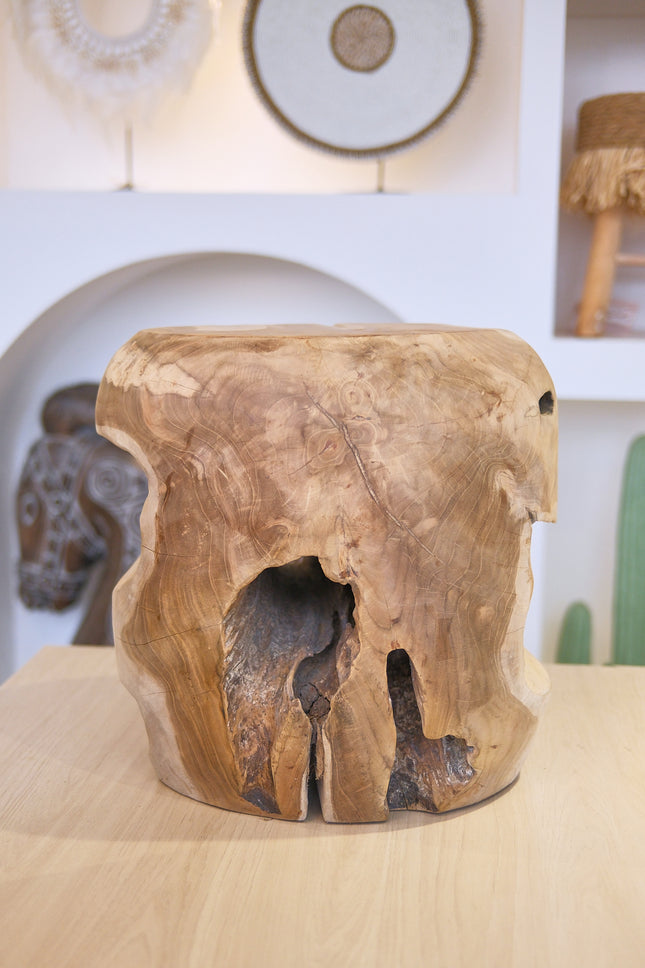 Taburete de madera D40cm - MB073