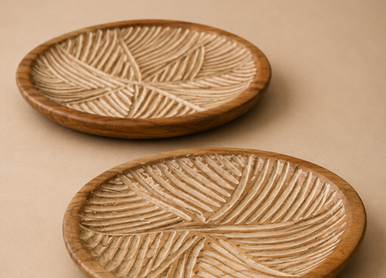 Plato de madera deco D25cm - MB1022026