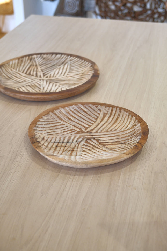 Plato de madera deco D25cm - MB1022026