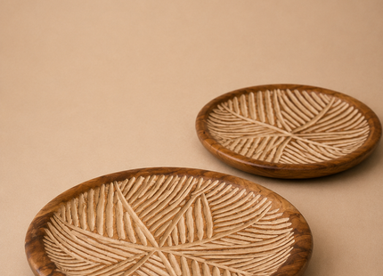 Plato de madera deco D30cm - MB1032026