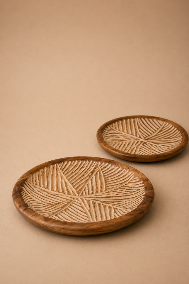 Plato de madera deco D30cm - MB1032026