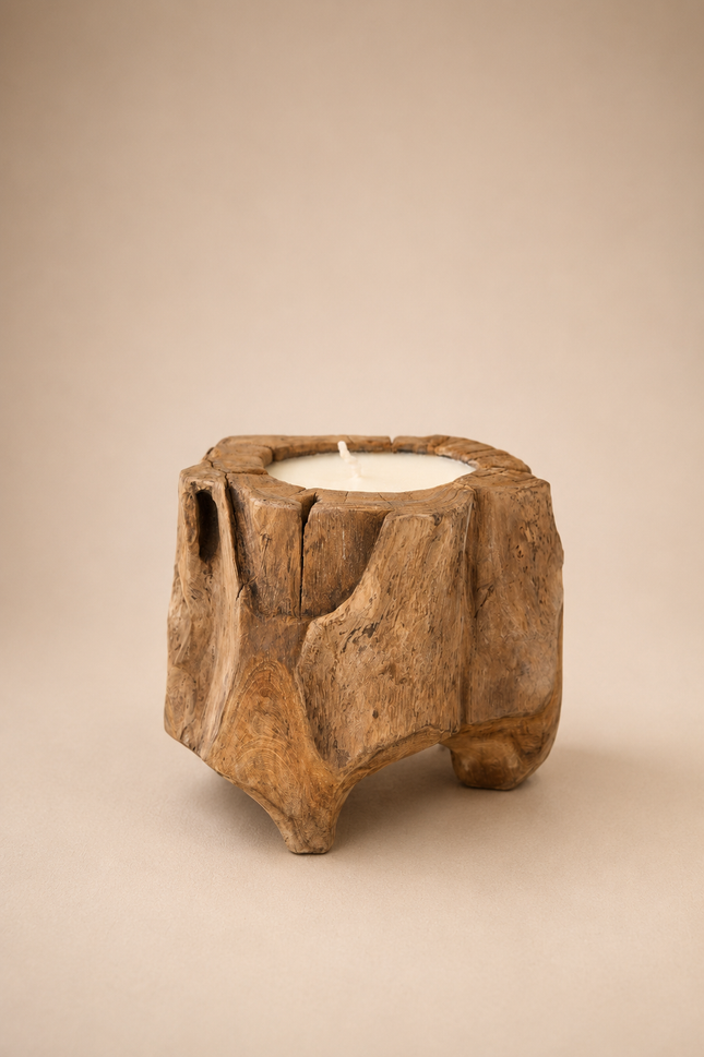 Vela de madera 18x20cm - MB1132026