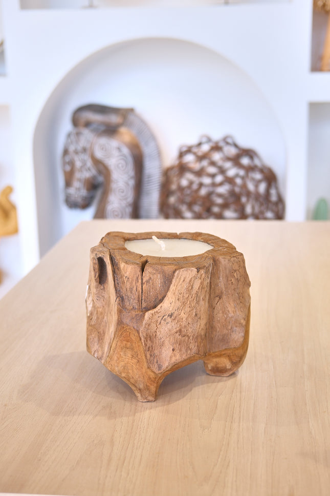 Vela de madera 18x20cm - MB1132026