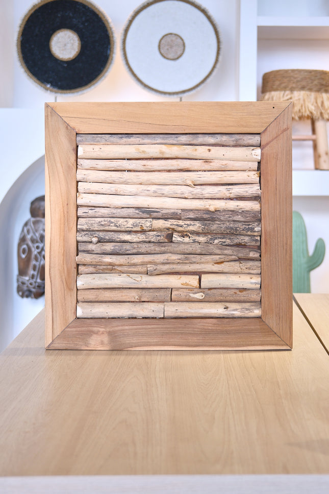 Deco pared de madera 50 x 50cm - MB412025