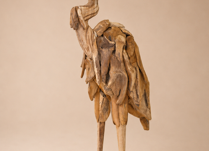 Pájaro decorativo de madera A75cm - MB422025