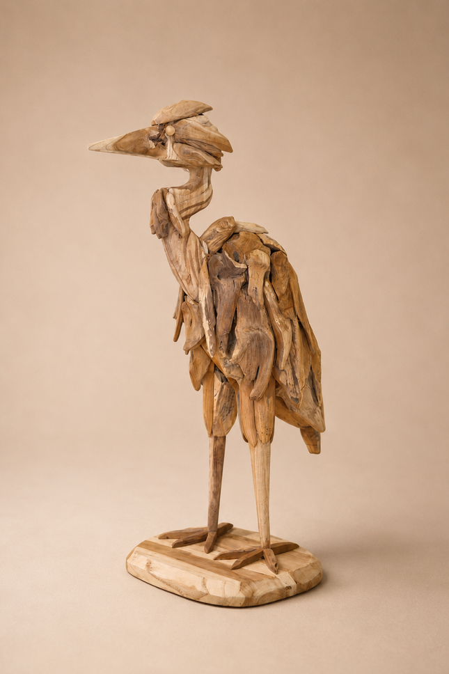 Pájaro decorativo de madera A75cm - MB422025
