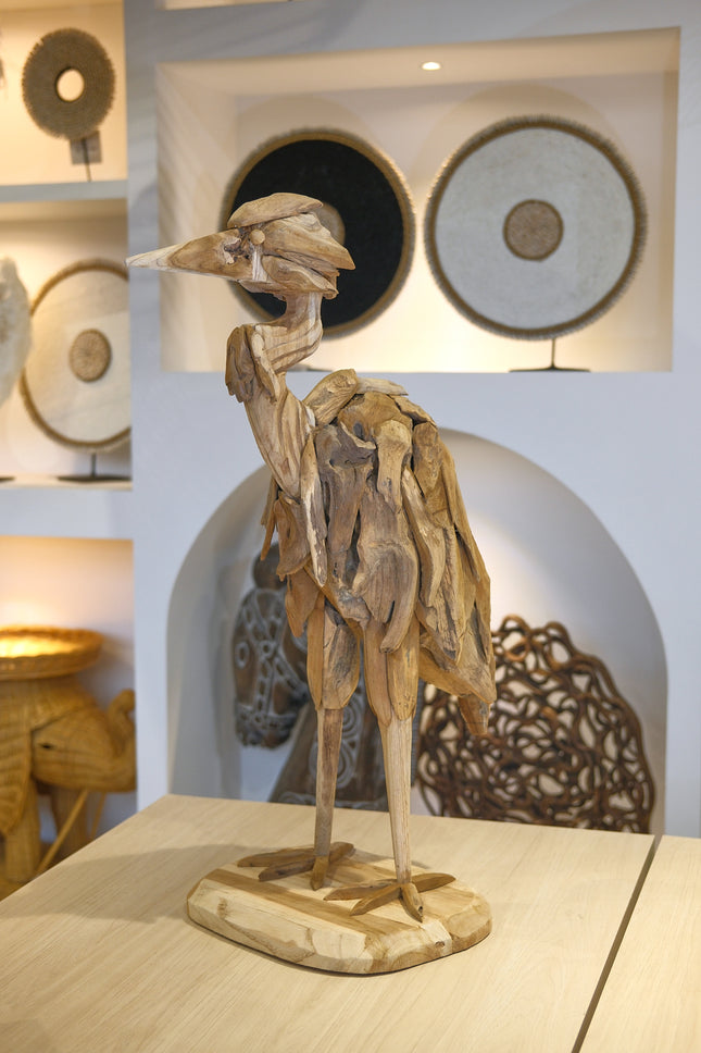 Pájaro decorativo de madera A75cm - MB422025
