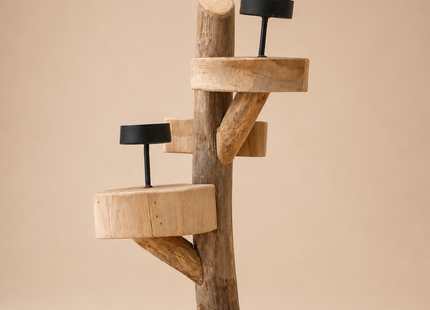 Candelero de madera A40cm - MB442025